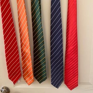 Lot 3 - 5 extra long striped handmade , microfiber. 3 1/4 “ wide and 74” wide